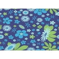 thumbnail image 1 of Ahgly Company Machine Washable Indoor Rectangle Transitional Sapphire Blue Area Rugs, 2' x 3', 1 of 7