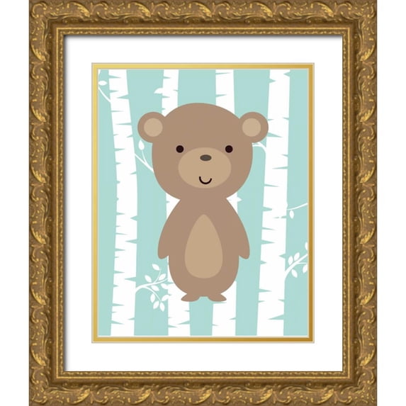 Robinson, Tamara 15x18 Gold Ornate Wood Framed with Double Matting Museum Art Print Titled - Woodland Birch II