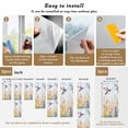 thumbnail image 6 of Spring Hummingbird Floral Privacy Window Film, Decorative Frosted Glass Window Film, Farmhouse Flower Botanical Reusable Peel and Stick Static Cling for Home Bathroom Office Glass Door 17.7"x39.3", 6 of 8