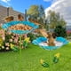 thumbnail image 1 of Baño para pájaros de metal vertical con estaca, bebedero y comedero desmontables, decoración vintage de jardín para aves, 80x27 cm, 1 of 6
