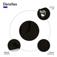 thumbnail image 3 of "Cortinas Kitul Blackout Plus Aislamiento Térmico 2 Paneles 215 X 135 Cm Color Negro ", 3 of 5