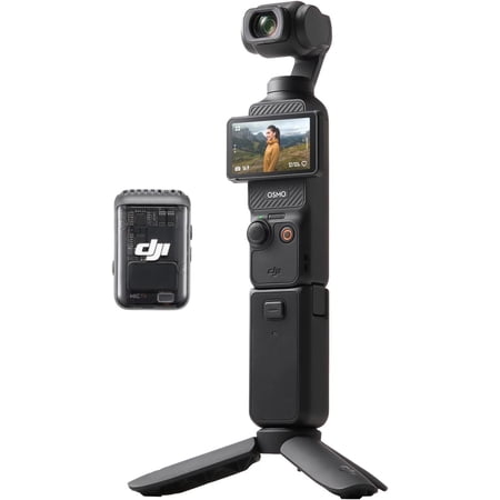 DJI Osmo Pocket 3 Creator Combo pocket size travel camera with tripod