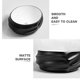 thumbnail image 2 of MEJE Lavabo Artístico Ovalado 45 cm, Relieve, Negro Mate, Encimera Baño Cerámica Porcelana (Desagüe Emergente Incluido), 2 of 5