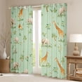thumbnail image 2 of Castle Fairy Cartoon Lion Giraffe Elephant Black Out Curtains for Preppy Child,Jungle Animal Curtains Pack of 2 (42x63 Each),Chic Floral Wildlife Bedroom Curtains,Breathable Home Decor, 2 of 6