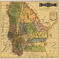 thumbnail image 2 of Vintage Maps 15x15 Gold Ornate Wood Framed with Double Matting Museum Art Print Titled - Chihuahua Mexico 1884, 2 of 4
