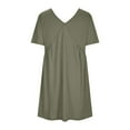 thumbnail image 5 of Lovskoo Sundresses for Women 2024 Cute Sleeveless Mini Short Summer Dresses Casual Loose Solid Beach Sundress Green XL, 5 of 6