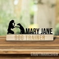 thumbnail image 2 of Craftnamesign Custom Dog Trainer Wooden Desk Name Plate, Dog Trainer Metal Nameplate for desk, 2 of 5