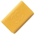 thumbnail image 1 of Pre-Owned Chanel 6-ring key case with Coco Mark A13502 Yellow Caviar skin Keys Women's CHANEL, 1 of 7
