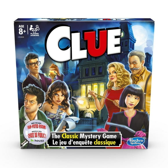 Clue Board Game; Features Fan Voted Room