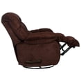 thumbnail image 6 of Johnson Chaise Swivel Glider Recliner in Cranberry Red Polyester Fabric, 6 of 11