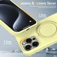 thumbnail image 3 of MKEUDQ-Case for iPhone 11 Case with Magnetic Invisible Stand - MagSafe Compatible, Military Drop Tested, Shockproof Silicone Cover for Women and Men (6.1", 2019) - Yellow, 3 of 4