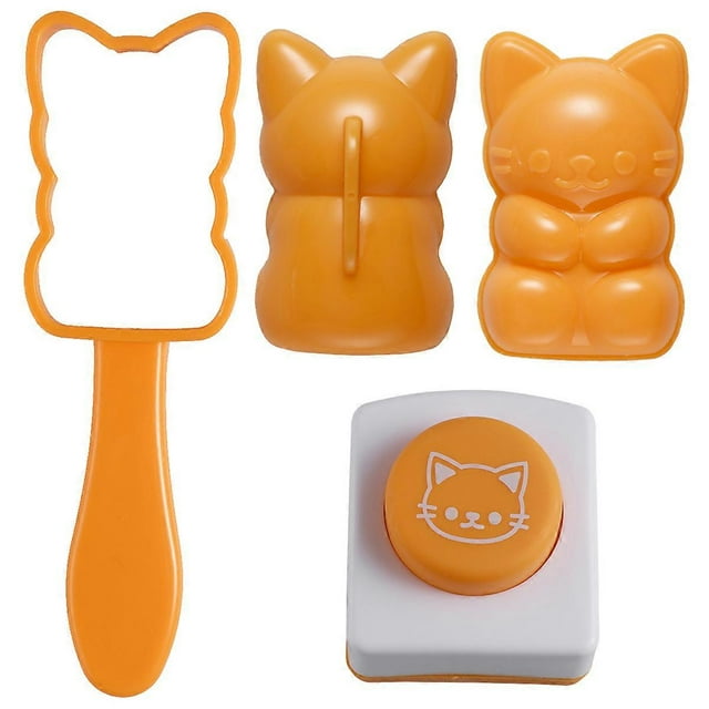 Onigiri Maker Orange Cat Onigiri Mold for Rice Ball Making Fun Family Activity