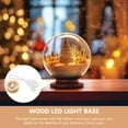 thumbnail image 3 of Wood LED Light Base Table Crystal Ball Lamp Base USB Charging Light Base for Crystal Ball, 3 of 9