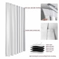 thumbnail image 6 of Grey Vertical Striped Blackout Curtains for Bedroom/Living Room, Pinch Pleated Black Out Curtains, White Modern Simple Geometric Room Darkening Window Drapes with Hooks 2 Panels, 59"x70", 6 of 8