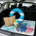 thumbnail image 2 of XYZCANDO Blue Sea Turtle Car Trunk Mat 29" x 39", Waterproof Cargo Liner with Non-Slip Backing,Stitched Edge Rear Trunk Protector for Cars, SUVs and Trucks, 2 of 7