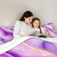 thumbnail image 5 of jejeloiu Modern Fluid Artwork Bedding Comforter Set,Marble Pattern Twin Comforter Sets,Gradient Pink Purple Bedding Set For Teens,Microfiber Bedroom Decor,2-Piece, 5 of 8