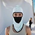 thumbnail image 2 of Unique Bargains 1 Pc Ice Silk Solid Balaclava Face Mask Sky Blue, 2 of 5