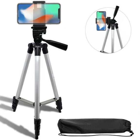 KLIOMAX 50" Inch Aluminum Camera Tripod and Universal Smartphone Mount For all iPhone, Samsung and Most Smartphones