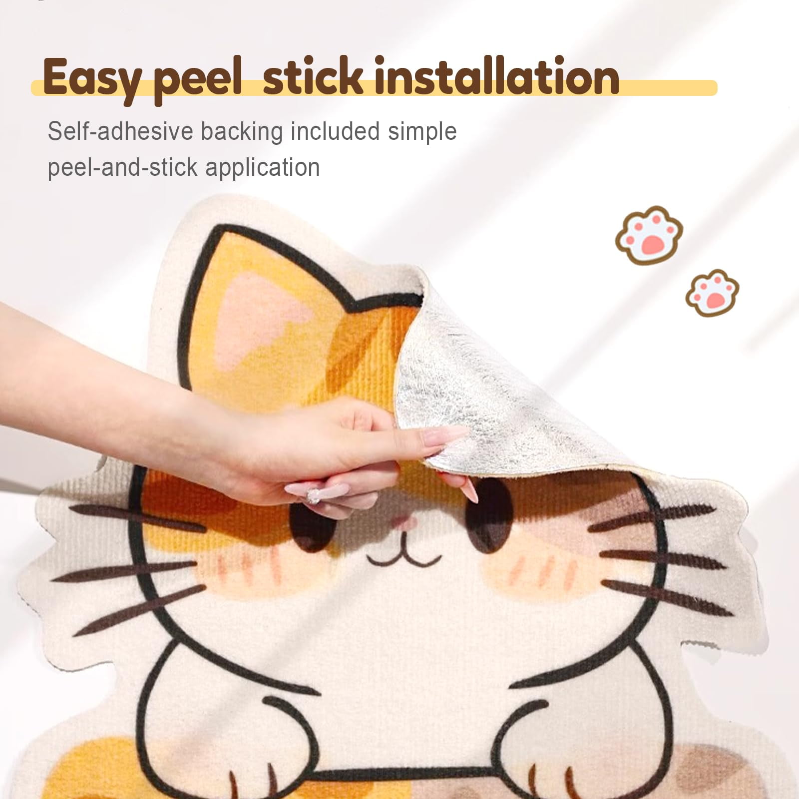 Wall Mounted Cat Scratcher, 2026 New Cat Scratching Pad for Indoor Kitten, 31.5" X 19.68" Cat Scratch Pad Wall for Indoor, for Couch, Bedroom, Home Use