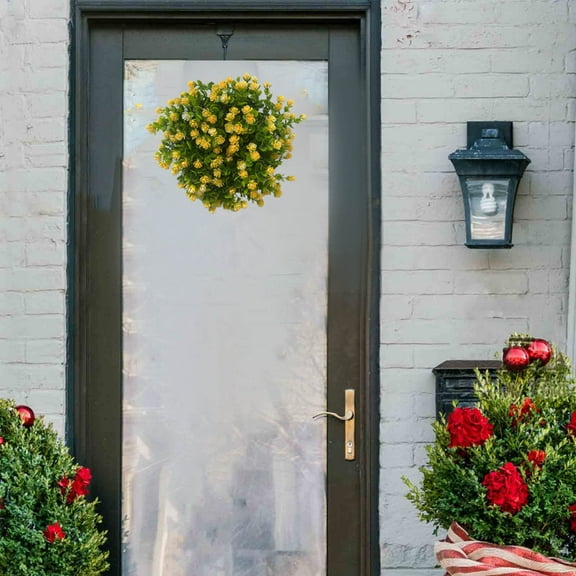 Steadline Colorful Eucalyptus Leaf Wreath with Vibrant Spring Summer Design for Front Door Decor Gate Hanging Decoration Festive Party Accent