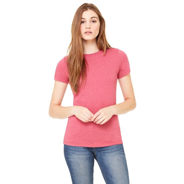 The Bella + Canvas Ladies The Favorite T-Shirt - HEATHER RASPBRRY - 2XL
