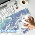thumbnail image 3 of Ergonomic Blue & White Wave Gaming Mouse Pad - XL, Stitched Edges, Non-Slip, 3 of 7