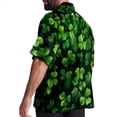 thumbnail image 3 of Saint Patrick's Day Men's Short Sleeve Poplin Shirt, Casual Printed Button Down Top for Summer Beach, Spread Collar Unisex Beach Shirt, 3 of 6