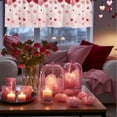 thumbnail image 6 of Dvumao Valentines Day Decor, Romantic Valentine's Day Heart Shaped Style Semi Kitchen Curtains Suitable For Kitchens And Living Rooms Easily Create A Warm Home,, 6 of 6