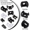 thumbnail image 3 of 100 Pcs Black Cable Tie Base Saddle Type Mount Wire Holder，for Run Cords at Your Home or Office Cable and Wire management. Permanently Anchor To Wall, Desk or Baseboard (HC-0), 3 of 7