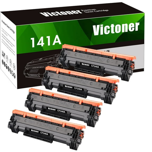 Victoner 4-Pack Toner Cartridge Compatible for HP W1410A 141A LaserJet MFP M139w M140w M110w (Black)