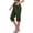 Army Green, variant on Women Solid Faux Linen Capri Pants, Elastic Drawstring Ribbed Waist Relaxed Straight Fit Summer Daily Lounge Bottoms Navy S