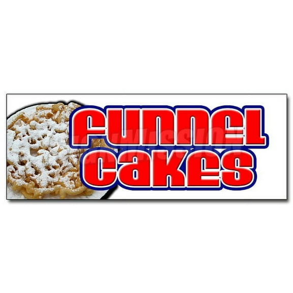 12" FUNNEL CAKES DECAL sticker cake concessions