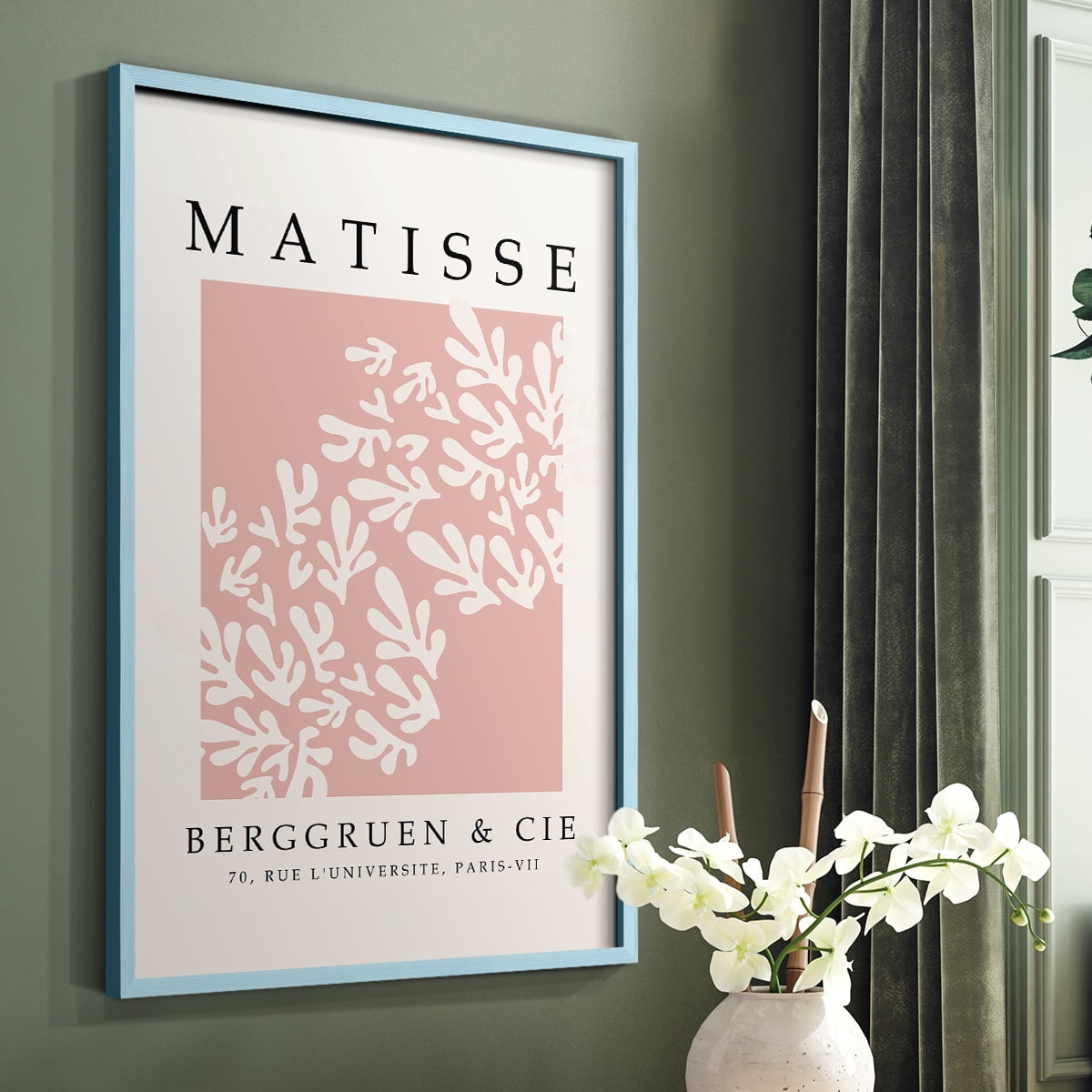 Matisse CXXIX Framed Print in Blue Solid Wood 8 x 10 Framed Print