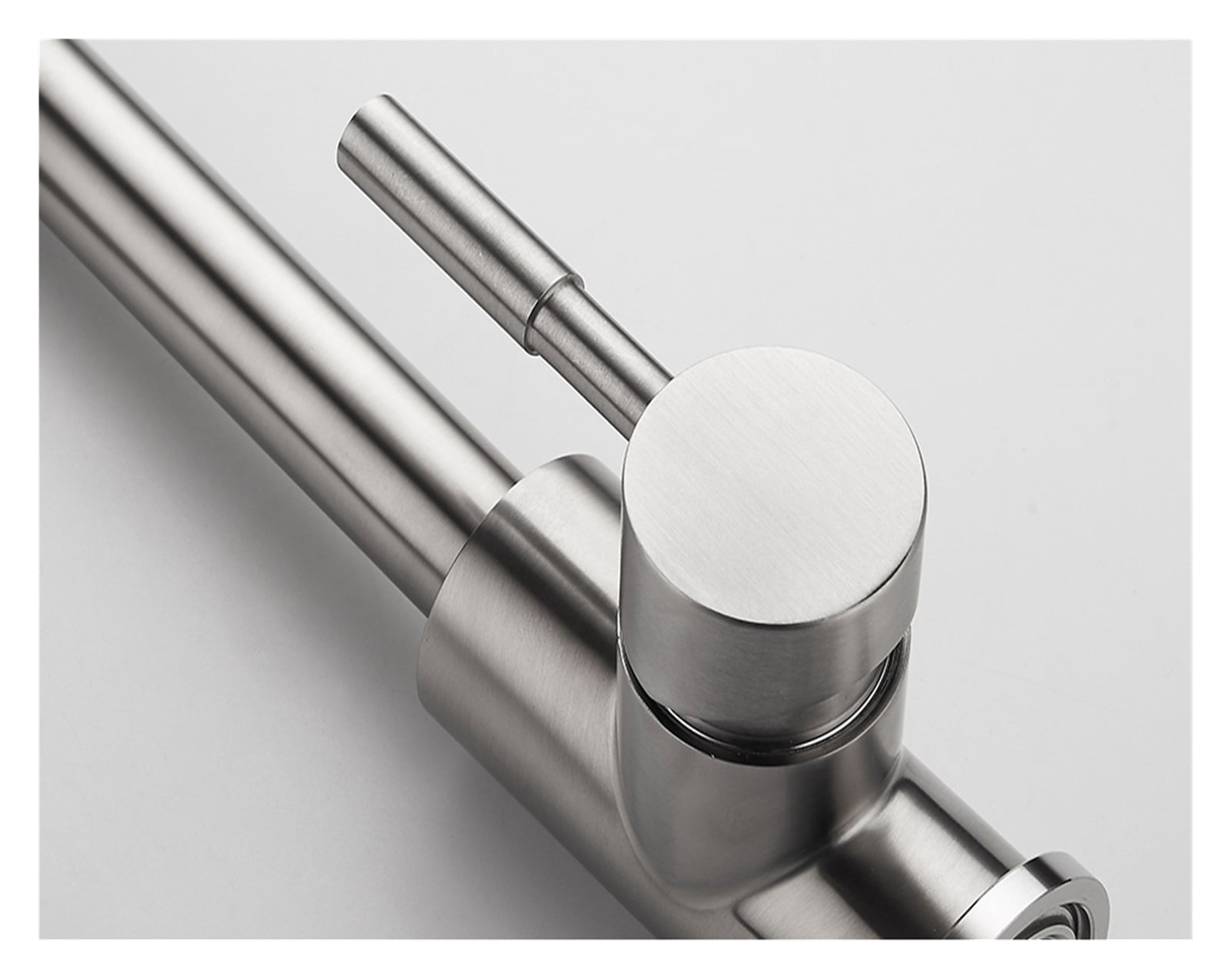 Stainless Steel Kitchen Faucet Lead-free Folding Mixer 360 Degree Swivel Single Handle Kitchen Sink Taps ,Bar Laundry RV Farmhouse