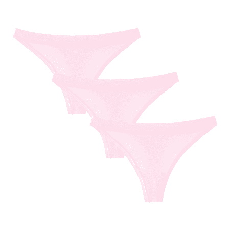 Fulorrnie Underwear for Women Plus Size Thong Seamless Comfort Panties G String Banded Waist Elastic Panty Pink XS
