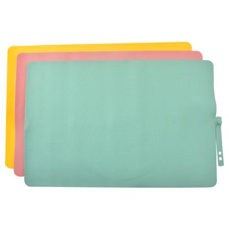 

Silicone Pastry Kneading Rolling Mat Convenient Clean and Storage Mat for Kitchen Cooking Baking Yellow