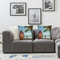 thumbnail image 3 of Acheng Summer Beach Decorative Throw Pillow Covers, Palm Tree Surfboard Coastal Beach Home Decor Zippered Pillow Cases Cushion Covers for Living Room Sofa Couch,2 Pcs White, 3 of 6