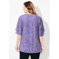 thumbnail image 3 of Catherines Women's Plus Size Flutter Sleeve Swing Top, 3 of 5