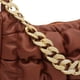 thumbnail image 2 of Bolso de hombro para mujer Bordado plisado PU Cadena de cuero Bolso para axilas (marrón oscuro) Tmvgtek Para Estrenar, 2 of 3