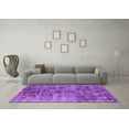 thumbnail image 3 of Ahgly Company Indoor Round Oriental Purple Industrial Area Rugs, 7' Round, 3 of 4