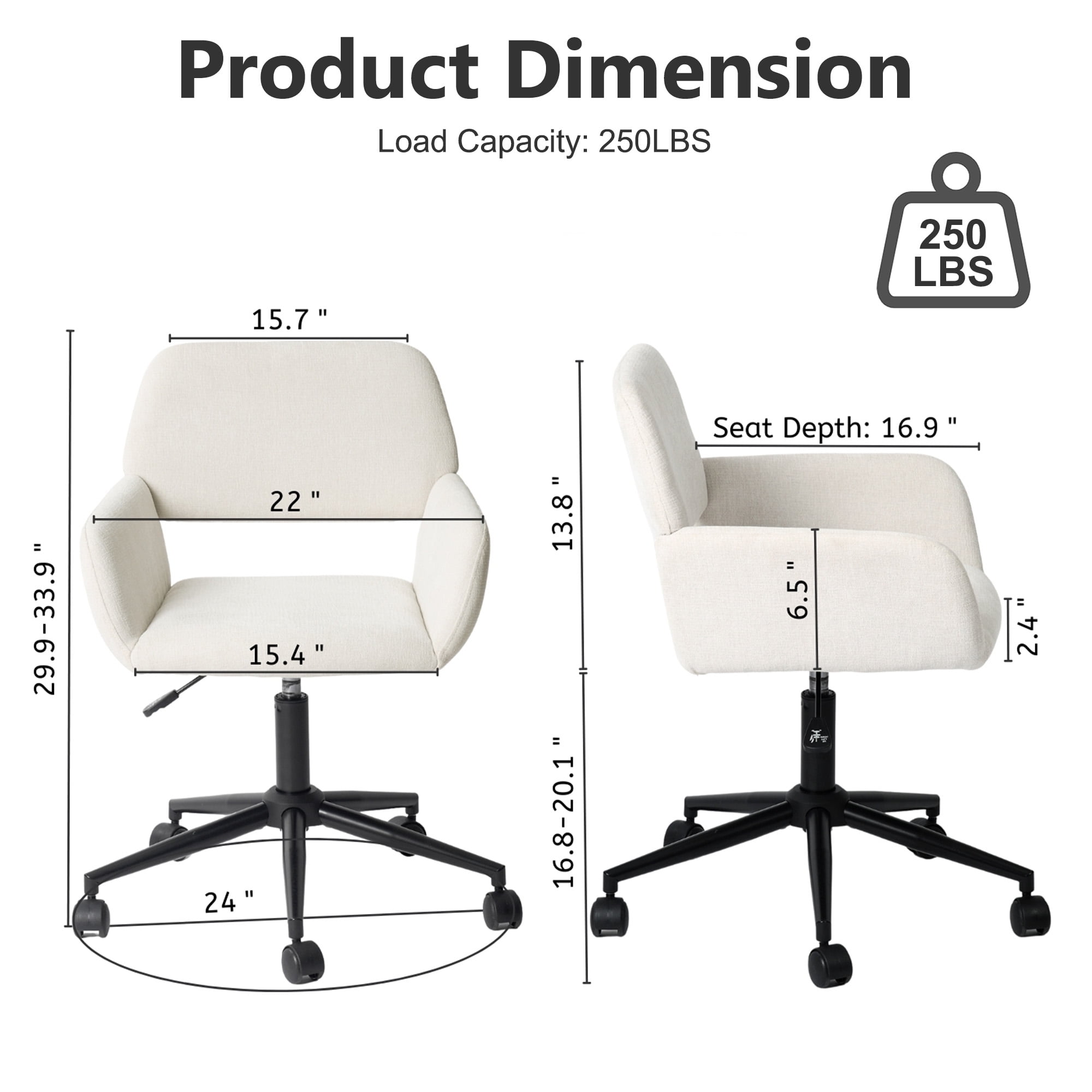 Homy Casa Swivel Gaming Chair for Teen Game Room and Cozy Gaming Corner, Beige