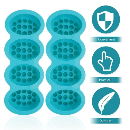 Raindrops Blue Silicone Soap Massage Mold for DIY Crafts Easy to Use Durable Safe Material 2pcs