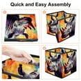 thumbnail image 4 of Rhinoceros Large Capacity Foldable Storage Basket Organizer Bins with Handle, 10.8"x10.5"x10.6", Cube Organizer, 4 of 6