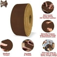 thumbnail image 3 of ELW 9-10 oz. 3.5-4mm Crazy Horse Full Grain Cowhide Genuine Leather Strap for Crafts  Size: 12"x70" 30.4x178cm  Blank Belts, DIY, Tooling, Jewelry, Wrapping, Straps, Heavy Duty  Bourbon Brown, 3 of 8