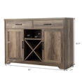 thumbnail image 2 of Costway Buffet Cabinet Sideboard Console Storage Cabinet side Cabinet With Two Drawers Brown, 2 of 10