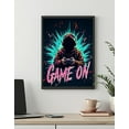 thumbnail image 5 of FlexiPrints - 12x16 Inches “GAME ON” Wall Art – Minimalist Typography Print - Modern Home & Office Decor - Unframed Poster, 5 of 7