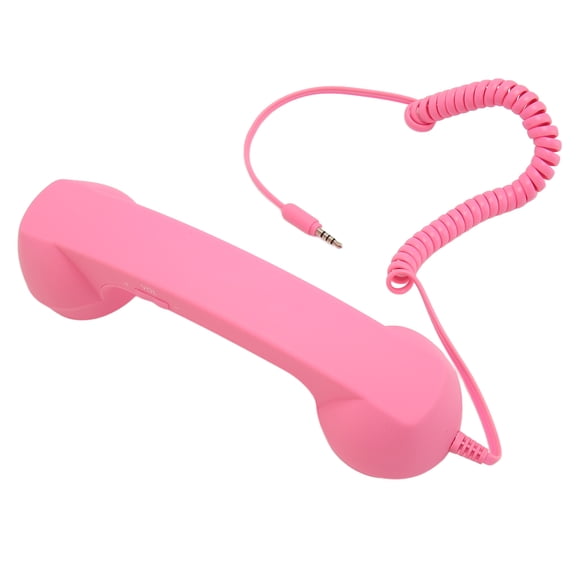 Auricular Retro Para Teléfono Celular Con Cable, Enchufe De 3,5 Mm, Receptor De Teléfono A Prueba De Radiación Con Control De Volumen Para Teléfonos Inteligentes, Computadoras,
