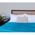 thumbnail image 6 of Brooklyn Jax Solid Plush Fleece Twin Blanket, Teal color, 6 of 7