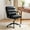 Black, variant on Faux Leather Home Office Chair, Swivel Task Desk Chair with Padded Cushion Camel