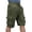 Army Green, variant on Mens Mid Rise Breathable Capri Cargo Bottoms, Minimalist Drawstring Waist Lightweight Travel Shorts Black S
